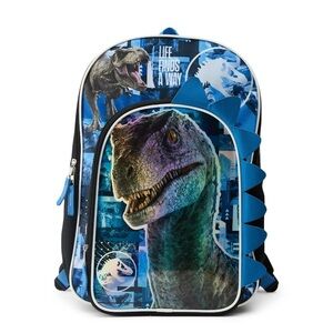 New Universal Studio Jurassic Park World Boy's 17" Laptop Backpack JRCF25-W Blue